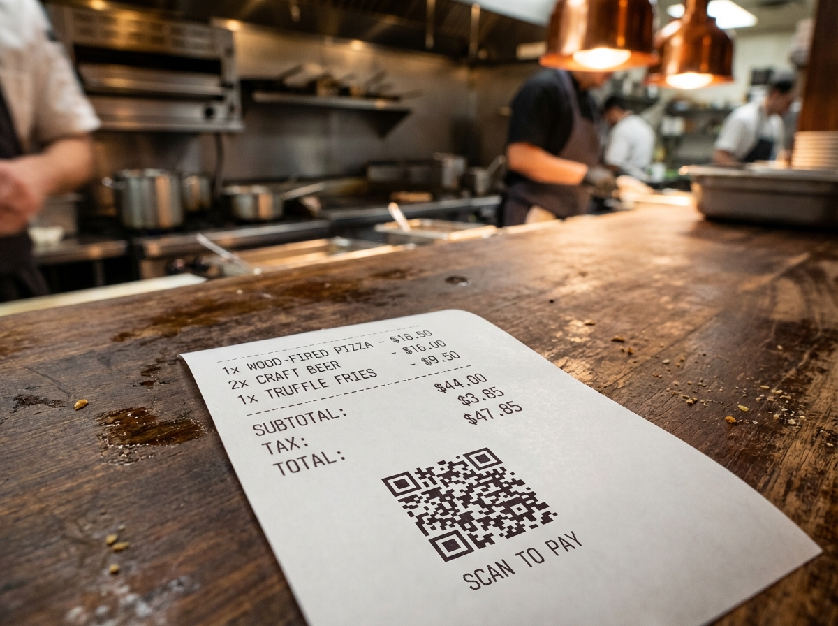 QR code on receipt